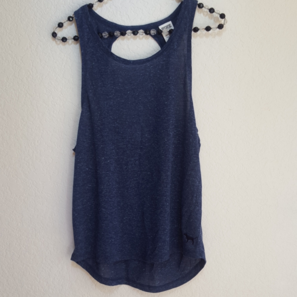 Victoria's secret PINK blue open back tank small